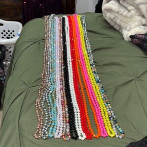 Long beaded necklaces